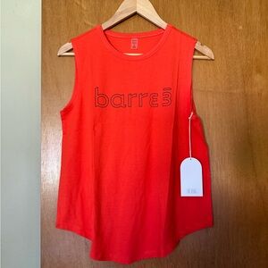 Beyond Yoga x Barre3 B3 bright orange muscle tank top